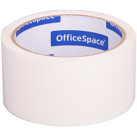 Клейкая лента упаковочная OfficeSpace, 48мм*40м, 45мкм, белая, ШК фото Клейкая лента упаковочная OfficeSpace, 48мм*40м, 45мкм, белая, ШК