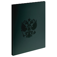 Папка на 2 кольцах СТАММ "Герб" А4, 25мм, 700мкм, пластик, изумруд