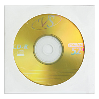 Диск CD-R VS, 700 Mb, 52х, бумажный конверт (1 штука) фото Диск CD-R VS, 700 Mb, 52х, бумажный конверт (1 штука)