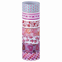 Клейкие WASHI-ленты для декора "СЕРДЦА", 15 мм х 3 м, 7 цветов, рисовая бумага, ОСТРОВ СОКРОВИЩ, 661708 фото Клейкие WASHI-ленты для декора "СЕРДЦА", 15 мм х 3 м, 7 цветов, рисовая бумага, ОСТРОВ СОКРОВИЩ, 661708