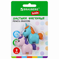 Ластики фигурные BRAUBERG KIDS "Единороги", НАБОР 2 штуки, блистер, 271990 фото Ластики фигурные BRAUBERG KIDS "Единороги", НАБОР 2 штуки, блистер, 271990