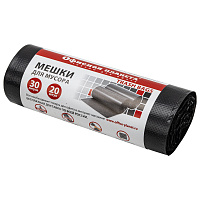Мешки для мусора 30 л, черные, в рулоне 20 шт., прочные, ПНД 10 мкм, 50х60 см, ОФИСНАЯ ПЛАНЕТА, 601380 фото Мешки для мусора 30 л, черные, в рулоне 20 шт., прочные, ПНД 10 мкм, 50х60 см, ОФИСНАЯ ПЛАНЕТА, 601380