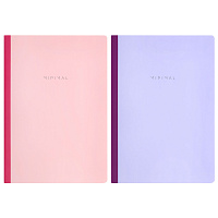 Тетрадь А4 96 л. BRAUBERG, на сшивке с корешком, клетка, обложка картон, "Minimal Pastel", 405282