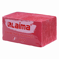 Салфетки бумажные 400 шт., 24х24 см, "Big Pack", красные, 100% целлюлоза, LAIMA, 114727 фото Салфетки бумажные 400 шт., 24х24 см, "Big Pack", красные, 100% целлюлоза, LAIMA, 114727