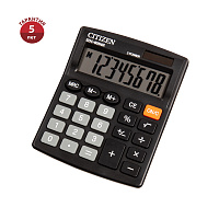 Калькулятор настольный Citizen SDC-805NR, 8 разр., двойное питание, 105*120*21мм, черный фото Калькулятор настольный Citizen SDC-805NR, 8 разр., двойное питание, 105*120*21мм, черный