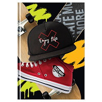 Ежедневник недатированный А5, 160л., 7БЦ, BG "Mad skate", глянцевая ламинация фото Ежедневник недатированный А5, 160л., 7БЦ, BG "Mad skate", глянцевая ламинация