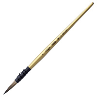 Кисть художественная синтетика Гамма "GOLD BRUSH", круглая №6, французское крепление, короткая ручка фото Кисть художественная синтетика Гамма "GOLD BRUSH", круглая №6, французское крепление, короткая ручка