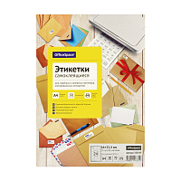 Этикетки самоклеящиеся А4 50л. OfficeSpace, белые, 24 фр. (64*33,4), 70г/м2 фото Этикетки самоклеящиеся А4 50л. OfficeSpace, белые, 24 фр. (64*33,4), 70г/м2
