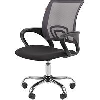 Кресло офисное Easy Chair 304 LT хром серое/черное (сетка/ткань, металл) фото Кресло офисное Easy Chair 304 LT хром серое/черное (сетка/ткань, металл)