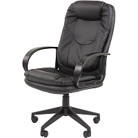 Кресло для руководителя Easy Chair 695 LT TPU черное (экокожа, пластик) фото Кресло для руководителя Easy Chair 695 LT TPU черное (экокожа, пластик)