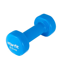 Гантель виниловая Starfit DB-101 2.5 кг синяя фото Гантель виниловая Starfit DB-101 2.5 кг синяя