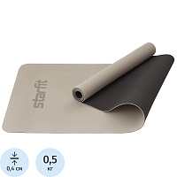 Коврик для йоги Starfit FM-201 TPE 183x61х0.4 см черный/серый фото Коврик для йоги Starfit FM-201 TPE 183x61х0.4 см черный/серый