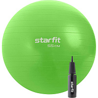 Фитбол Starfit GB-109 55 см зеленый с ручным насосом фото Фитбол Starfit GB-109 55 см зеленый с ручным насосом