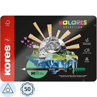 Карандаши цветные Kores Kolores Selection 50 карандашей 50 цветов трёхгранные фото Карандаши цветные Kores Kolores Selection 50 карандашей 50 цветов трёхгранные