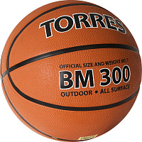 Мяч баскетбольный Torres BM300 №7 оранжевый/черный фото Мяч баскетбольный Torres BM300 №7 оранжевый/черный