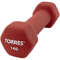 Гантель металлическая Torres PL55011 1 кг фото Гантель металлическая Torres PL55011 1 кг