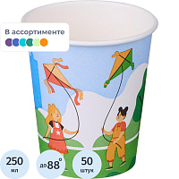 Стакан одноразовый бумажный Комус Активный отдых 270/250 мл (50 штук в упаковке) фото Стакан одноразовый бумажный Комус Активный отдых 270/250 мл (50 штук в упаковке)