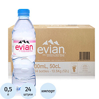 Вода минеральная Evian столовая негазированная 0.5 л фото Вода минеральная Evian столовая негазированная 0.5 л