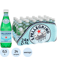Вода минеральная S. Pellegrino столовая газированная 0.5 л фото Вода минеральная S. Pellegrino столовая газированная 0.5 л