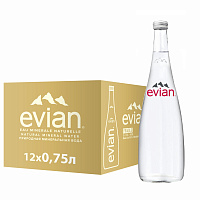 Вода минеральная Evian столовая негазированная 0.75 л фото Вода минеральная Evian столовая негазированная 0.75 л