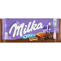 Шоколад Milka молочный с какао и прослойкой шоколадного печенья 100 г фото Шоколад Milka молочный с какао и прослойкой шоколадного печенья 100 г