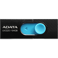 Флешка USB 2.0 64 ГБ Adata UV220 (AUV220-64G-RBKBL) фото Флешка USB 2.0 64 ГБ Adata UV220 (AUV220-64G-RBKBL)
