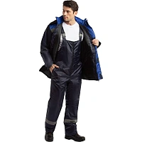 Костюм рабочий зимний мужской з12-КПК с СОП синий/васильковый (размер 64-66, рост 194-200)