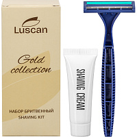 Набор бритвенный Luscan Gold Collection коробка (крем для бритья - 1 шт, станок - 1 шт, 200 штук в упаковке) фото Набор бритвенный Luscan Gold Collection коробка (крем для бритья - 1 шт, станок - 1 шт, 200 штук в упаковке)