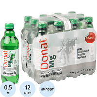 Вода минеральная Donat Mg лечебная газированная 0.5 л фото Вода минеральная Donat Mg лечебная газированная 0.5 л