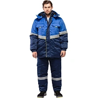 Куртка рабочая зимняя муж з43-КУ син/вас (р.52-54) 194-200 (серия З)