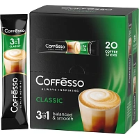 Кофе растворимый порционный COFFESSO "3 в 1 Classic", пакетик 15 г, 102147 фото Кофе растворимый порционный COFFESSO "3 в 1 Classic", пакетик 15 г, 102147