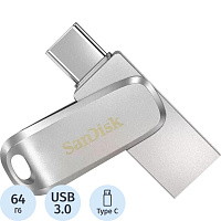 Флешка USB 3.0 64 ГБ Sandisk Ultra Dual Drive Luxe (SDDDC4-064G-G46) фото Флешка USB 3.0 64 ГБ Sandisk Ultra Dual Drive Luxe (SDDDC4-064G-G46)