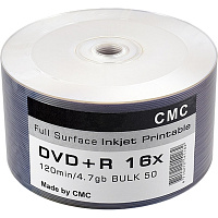 Диск DVD+R CMC 4.7 ГБ 16x bulk CMCDVDPRPRB50 (50 штук в упаковке) фото Диск DVD+R CMC 4.7 ГБ 16x bulk CMCDVDPRPRB50 (50 штук в упаковке)