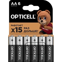 Батарейка AA пальчиковая Opticell Basic (6 штук в упаковке) фото Батарейка AA пальчиковая Opticell Basic (6 штук в упаковке)