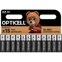 Батарейка AA пальчиковая Opticell Basic (12 штук в упаковке) фото Батарейка AA пальчиковая Opticell Basic (12 штук в упаковке)