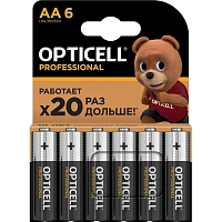 Батарейка AA пальчиковая Opticell Professional (6 штук в упаковке) фото Батарейка AA пальчиковая Opticell Professional (6 штук в упаковке)