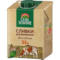 Сливки Село Зеленое стерилизованные 33% 500 г фото Сливки Село Зеленое стерилизованные 33% 500 г