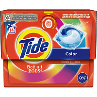 Капсулы для стирки Tide Color (14 штук в упаковке) фото Капсулы для стирки Tide Color (14 штук в упаковке)