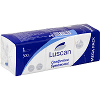 Салфетки бумажные Luscan Mega Pack 1-слойные 24х24 см белые (500 листов в пачке) фото Салфетки бумажные Luscan Mega Pack 1-слойные 24х24 см белые (500 листов в пачке)