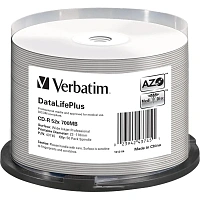 Диск CD-R Verbatim 700 МБ 52x cake box 43756 (50 штук в упаковке) фото Диск CD-R Verbatim 700 МБ 52x cake box 43756 (50 штук в упаковке)