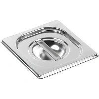 Крышка для гастроёмкости GN 1/6 17.6х16.2 см нержавеющая сталь фото Крышка для гастроёмкости GN 1/6 17.6х16.2 см нержавеющая сталь