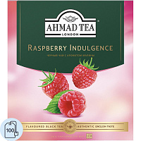 Чай черный Ahmad Tea Raspberry Indulgence 100 пакетиков (малина) фото Чай черный Ahmad Tea Raspberry Indulgence 100 пакетиков (малина)