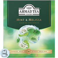 Чай зеленый Ahmad Tea Mint & Melissa 100 пакетиков фото Чай зеленый Ahmad Tea Mint & Melissa 100 пакетиков