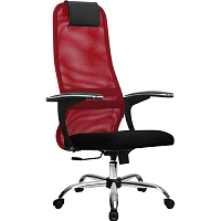 Кресло для руководителя Easy Chair SU-B-8 красное/черное (ткань, сталь) фото Кресло для руководителя Easy Chair SU-B-8 красное/черное (ткань, сталь)