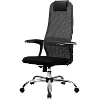 Кресло для руководителя Easy Chair SU-B-8 серое/черное (ткань, сталь) фото Кресло для руководителя Easy Chair SU-B-8 серое/черное (ткань, сталь)