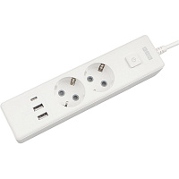 Удлинитель Power Cube 2 розетки + USB 1.9 м с заземлением и выключателем (PC-4-2M) фото Удлинитель Power Cube 2 розетки + USB 1.9 м с заземлением и выключателем (PC-4-2M)