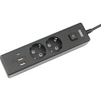Удлинитель Power Cube 2 розетки + USB 1.9 м с заземлением и выключателем (PC-5B-2M) фото Удлинитель Power Cube 2 розетки + USB 1.9 м с заземлением и выключателем (PC-5B-2M)