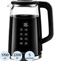 Чайник BRAYER 1037BR, электрический, 2200Вт,1,7л, Cool Touch,LED