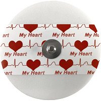 Электроды для ЭКГ My Heart одноразовые твердый гель d-55 мм (50 штук в упаковке) фото Электроды для ЭКГ My Heart одноразовые твердый гель d-55 мм (50 штук в упаковке)