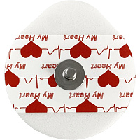 Электроды для ЭКГ My Heart одноразовые твердый гель 42x46 мм (50 штук в упаковке) фото Электроды для ЭКГ My Heart одноразовые твердый гель 42x46 мм (50 штук в упаковке)